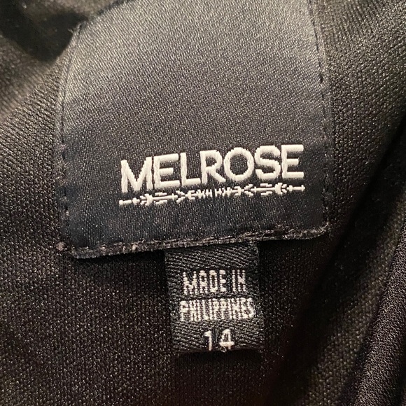 Elegant Melrose Black and White Midi Dress Size 14 - Picture 2 of 8